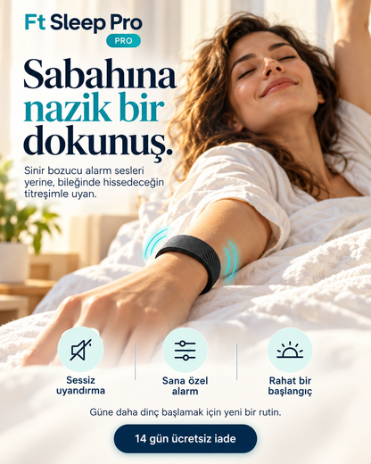 Ft Sleep Pro – Sessiz Titreşimli Çok Fonkisyonlu Alarm Bilekliği