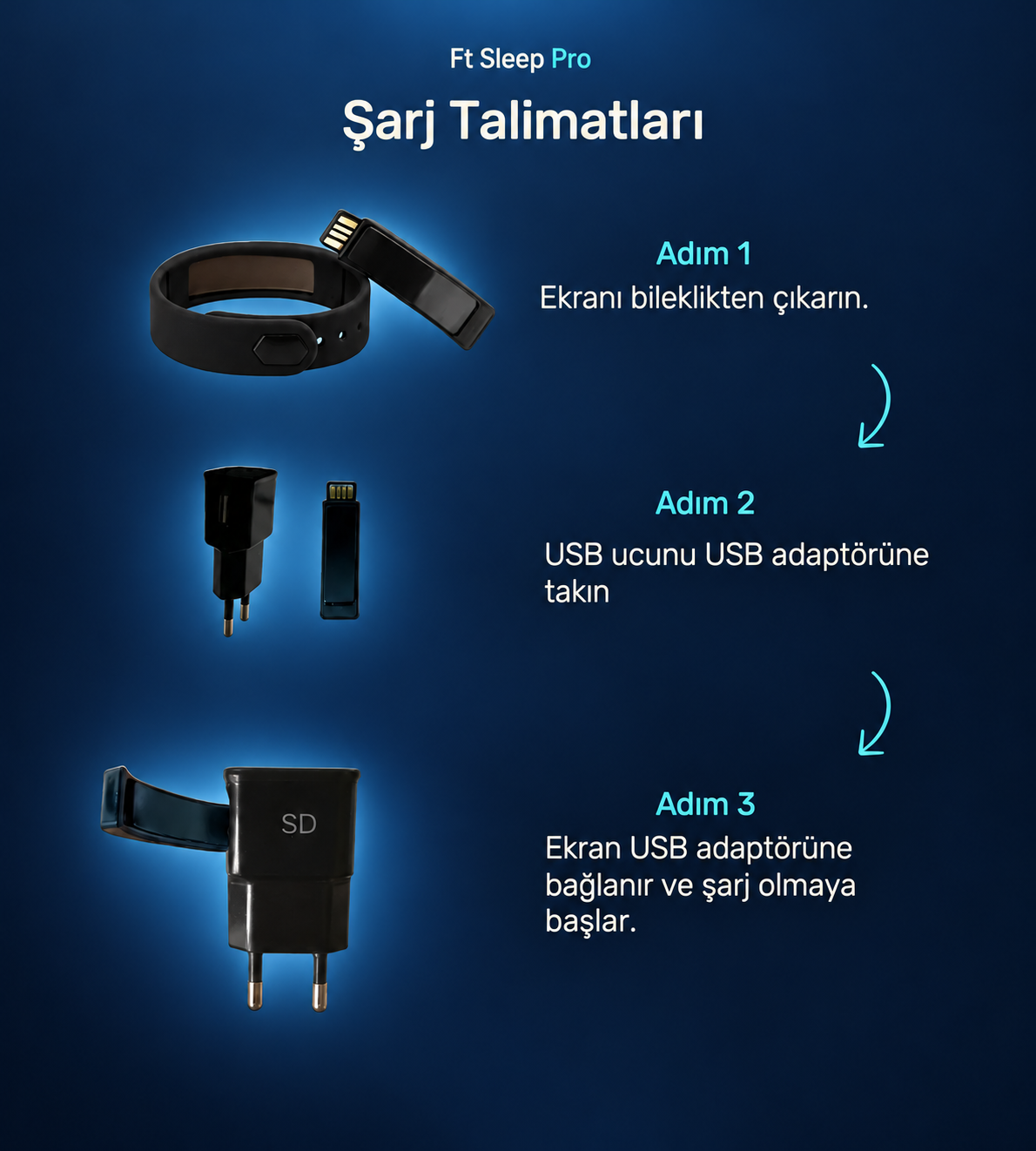 Ft Sleep Pro – Sessiz Titreşimli Çok Fonkisyonlu Alarm Bilekliği