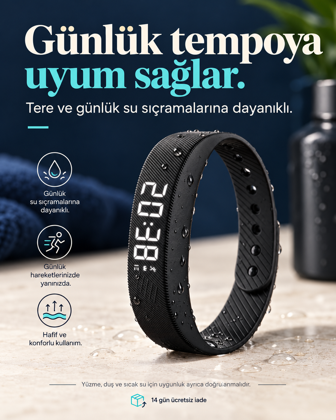 Ft Sleep Pro – Sessiz Titreşimli Çok Fonkisyonlu Alarm Bilekliği