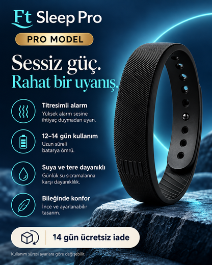 Ft Sleep Pro – Sessiz Titreşimli Çok Fonkisyonlu Alarm Bilekliği